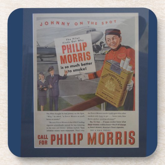 Vintage Stewardess Pilot Cigarette Advertisement コースター (正面)