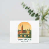 Vintage Stockholm Sweden Travel – Scandinavian  ポストカード (スタンド正面)