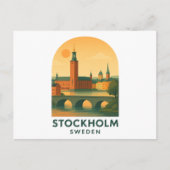 Vintage Stockholm Sweden Travel – Scandinavian  ポストカード (正面)