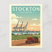 Vintage Stockton California ポストカード (正面)