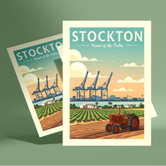 Vintage Stockton California ポストカード