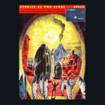 Vintage Stories of the Stars Science Fiction Alien ポスター<br><div class="desc">A vintage science fiction pulp magazine cover.</div>