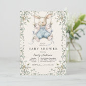 Vintage Storybook Bunny Baby Shower Invitation 招待状 (スタンド正面)