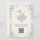 Vintage Storybook Bunny Baby Shower Invitation 招待状 (裏面)