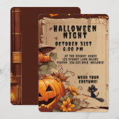 Vintage Storybook Kids Halloween Party Custom 招待状 (正面/裏面)