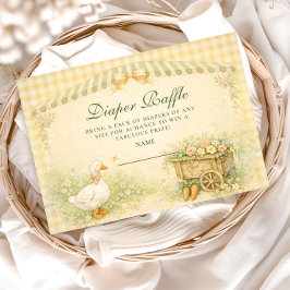 Vintage Storybook Silly Goose Diapper Raffle エンクロージャーカード