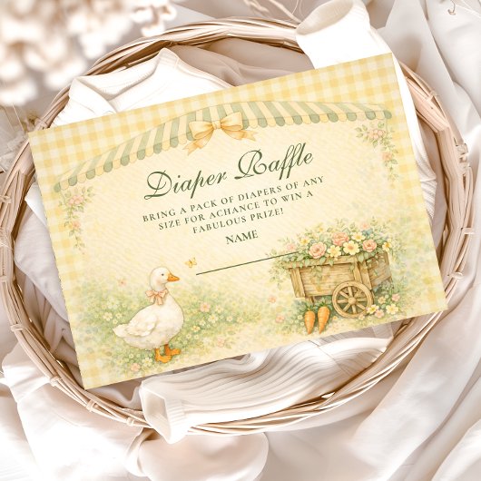Vintage Storybook Silly Goose Diapper Raffle エンクロージャーカード