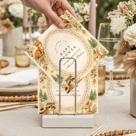 Vintage Storybook Woodland Baby Shower スタンダードカクテルナプキン