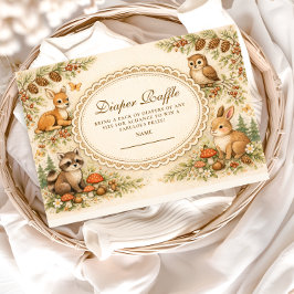 Vintage Storybook Woodland Diapper Raffle エンクロージャーカード
