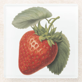 Vintage Strawberry  ガラスコースター