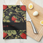 Vintage strawberry  キッチンタオル (四つ折り)