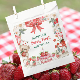 Vintage Strawberry Berry First Birthday  フェイバーバッグ