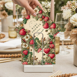 Vintage Strawberry Cottagecore Baby Shower スタンダードカクテルナプキン