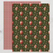 Vintage Strawberry Cupcakes Scrapbook Paper (正面/裏面)