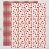 Vintage Strawberry Farm Scrapbook Paper (正面/裏面)