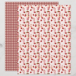 Vintage Strawberry Farm Scrapbook Paper