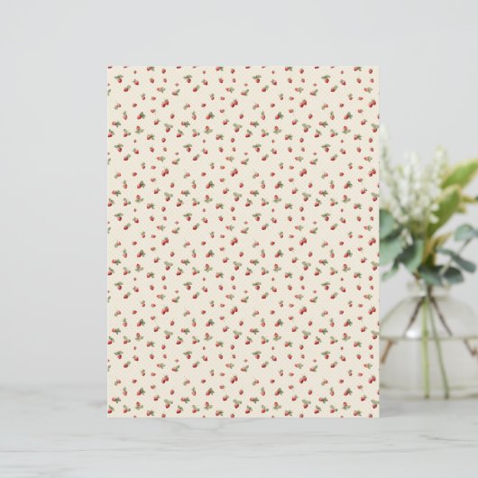 Vintage Strawberry Farm Scrapbook Paper (スタンド正面)