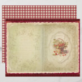Vintage Strawberry Farm Scrapbook Paper (正面/裏面)
