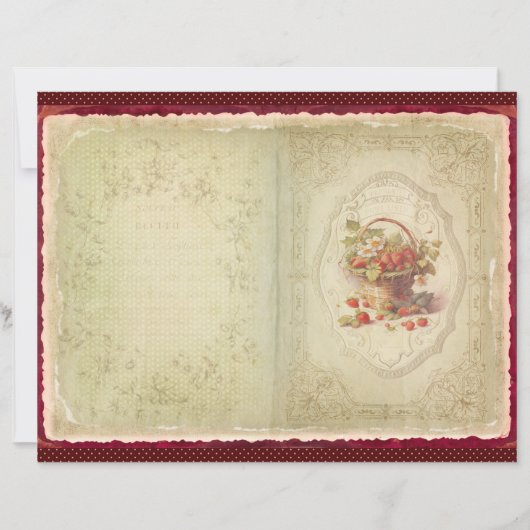 Vintage Strawberry Farm Scrapbook Paper (正面)