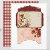Vintage Strawberry Farm Scrapbook Paper (正面/裏面)