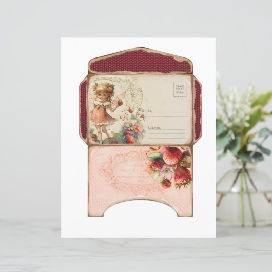 Vintage Strawberry Farm Scrapbook Paper (スタンド正面)