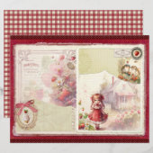 Vintage Strawberry Farm Scrapbook Paper (正面/裏面)