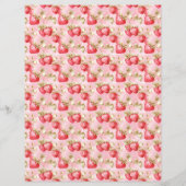 Vintage Strawberry Farm Scrapbook Paper (正面)