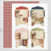 Vintage Strawberry Farm Scrapbook Paper (正面/裏面)