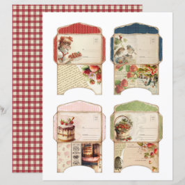Vintage Strawberry Farm Scrapbook Paper