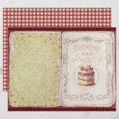 Vintage Strawberry Farm Scrapbook Paper (正面/裏面)