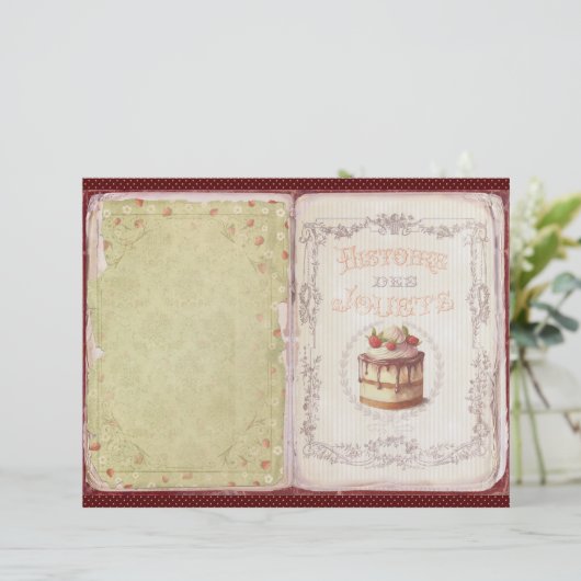 Vintage Strawberry Farm Scrapbook Paper (スタンド正面)