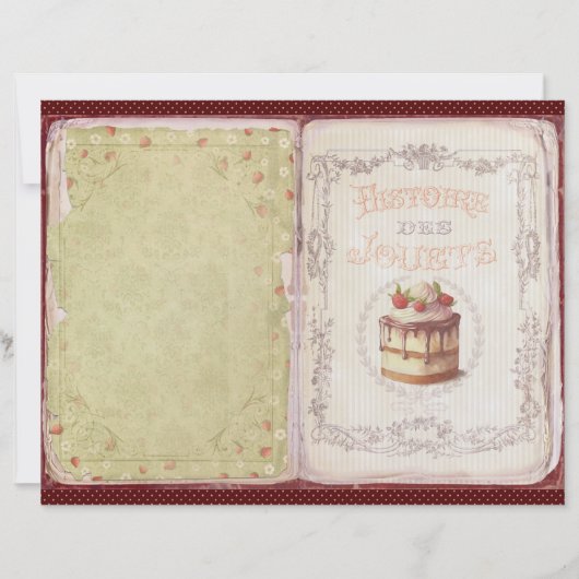 Vintage Strawberry Farm Scrapbook Paper (正面)