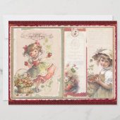 Vintage Strawberry Farm Scrapbook Paper (正面)