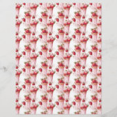 Vintage Strawberry Farm Scrapbook Paper (正面)