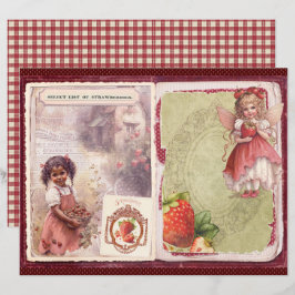 Vintage Strawberry Farm Scrapbook Paper