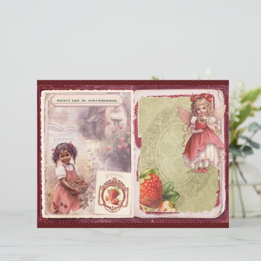 Vintage Strawberry Farm Scrapbook Paper (スタンド正面)