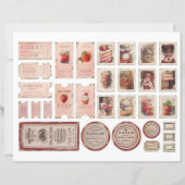Vintage Strawberry Farm Scrapbook Paper (正面)