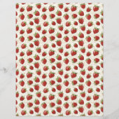 Vintage Strawberry Farm Scrapbook Paper (正面)