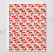 Vintage Strawberry Farm Scrapbook Paper (正面)