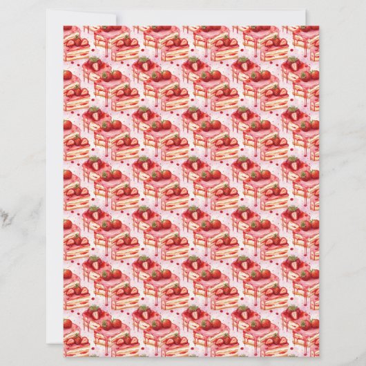 Vintage Strawberry Farm Scrapbook Paper (正面)