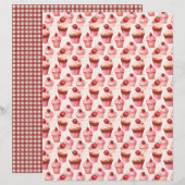 Vintage Strawberry Farm Scrapbook Paper (正面/裏面)