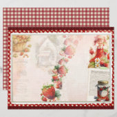 Vintage Strawberry Farm Scrapbook Paper (正面/裏面)