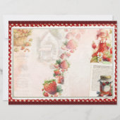 Vintage Strawberry Farm Scrapbook Paper (正面)
