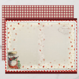 Vintage Strawberry Farm Scrapbook Paper