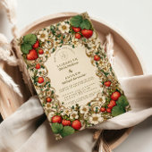 Vintage Strawberry Garden Wedding 招待状