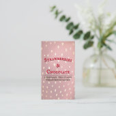 Vintage Strawberry Information Business Card 名刺 (スタンド正面)