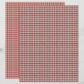 Vintage Strawberry Plaid Scrapbook Paper (正面/裏面)