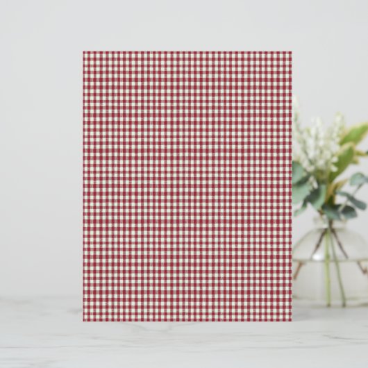 Vintage Strawberry Plaid Scrapbook Paper (スタンド正面)