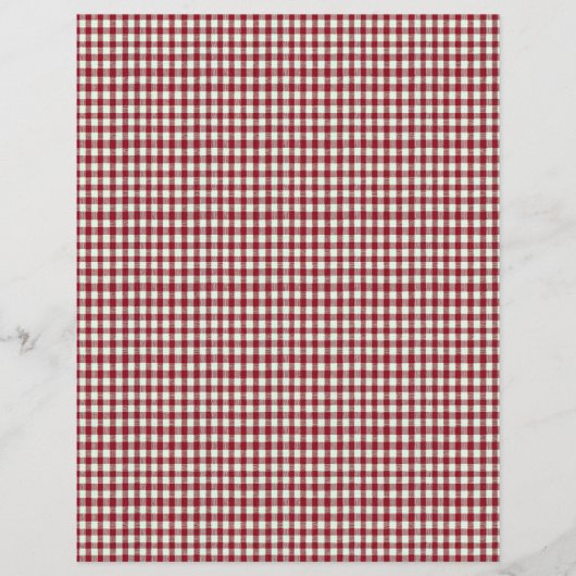Vintage Strawberry Plaid Scrapbook Paper (正面)