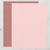 Vintage Strawberry Polka Dots Scrapbook Paper (正面/裏面)